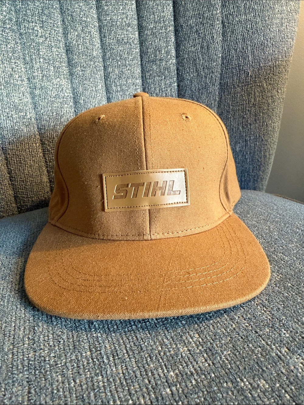 Stihl Tan Adjustable Snapback Hat Cap EUC Workwear Outdoor